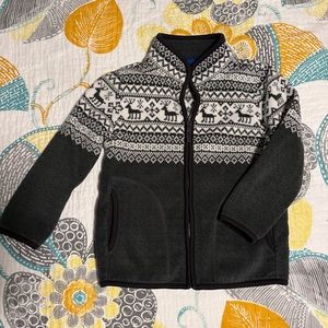 Fair Isle print zip up fleece, size 4t